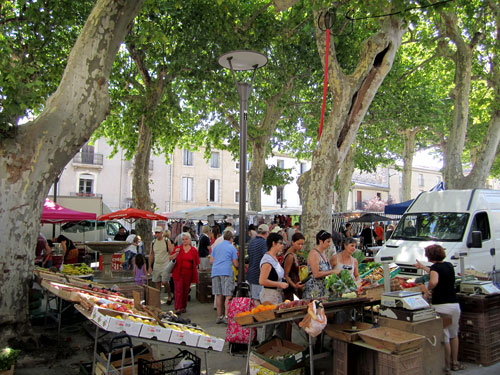 Saturday market, Gignac.